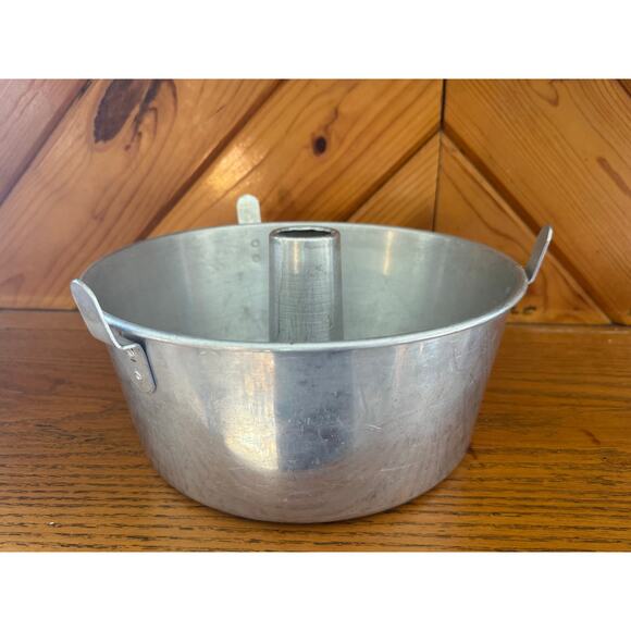 Other Other - Vintage Aluminum Tube Cake Pan Angel Food Bundt 10” 3 Tab Handles